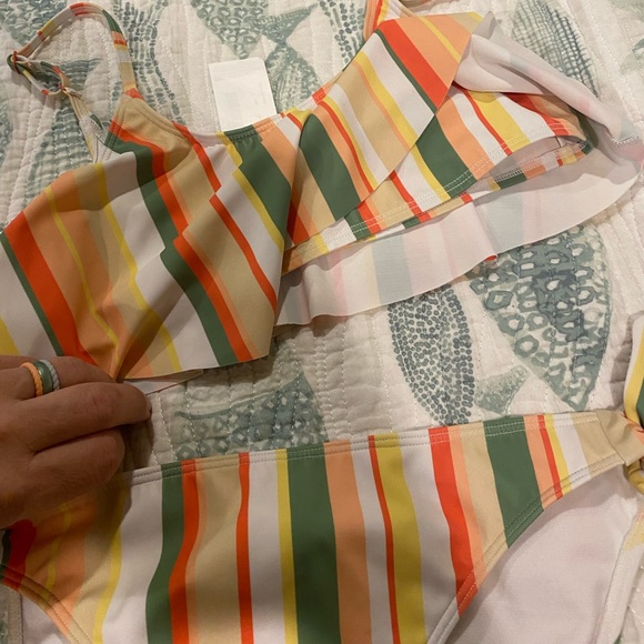 Roxy Colorful Party Recycled Flutter Bikini Set - Picture 2 of 6